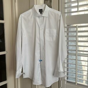 Jos.A.Bank Traveler’s Collection French cuffed white cotton dress shirt.